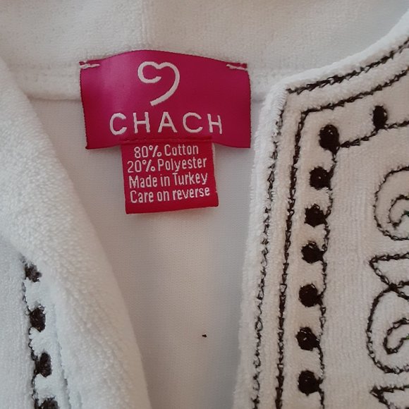 CHACH - Terrycloth beach cover up - girls size 7/8 - Picture 4 of 5